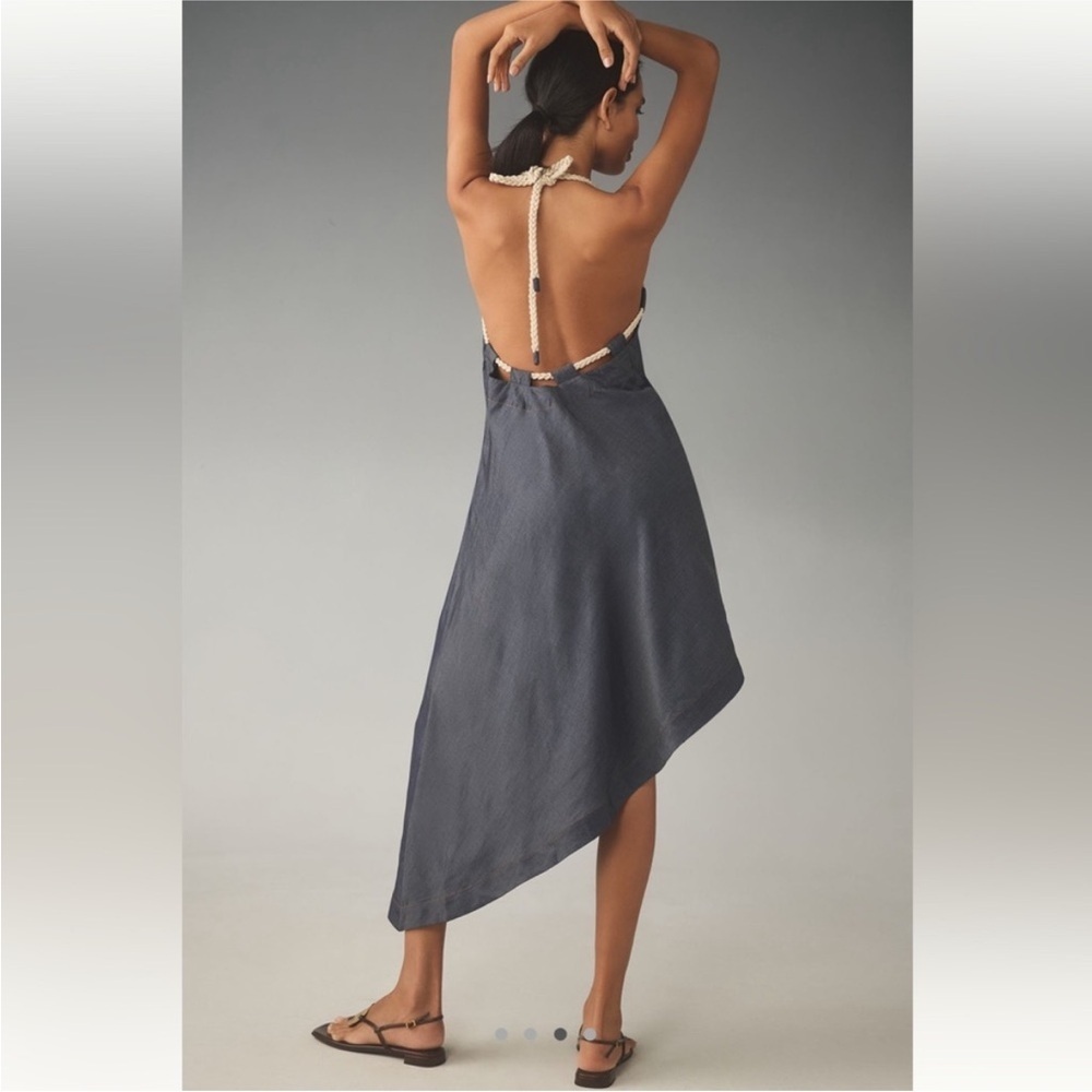 Let Me Be denim Asymmetrical Dress, women’s size XL NWT - Picture 2 of 16